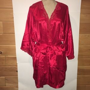 Victoria’s Secret Vintage Gold Label Red Robe OS
